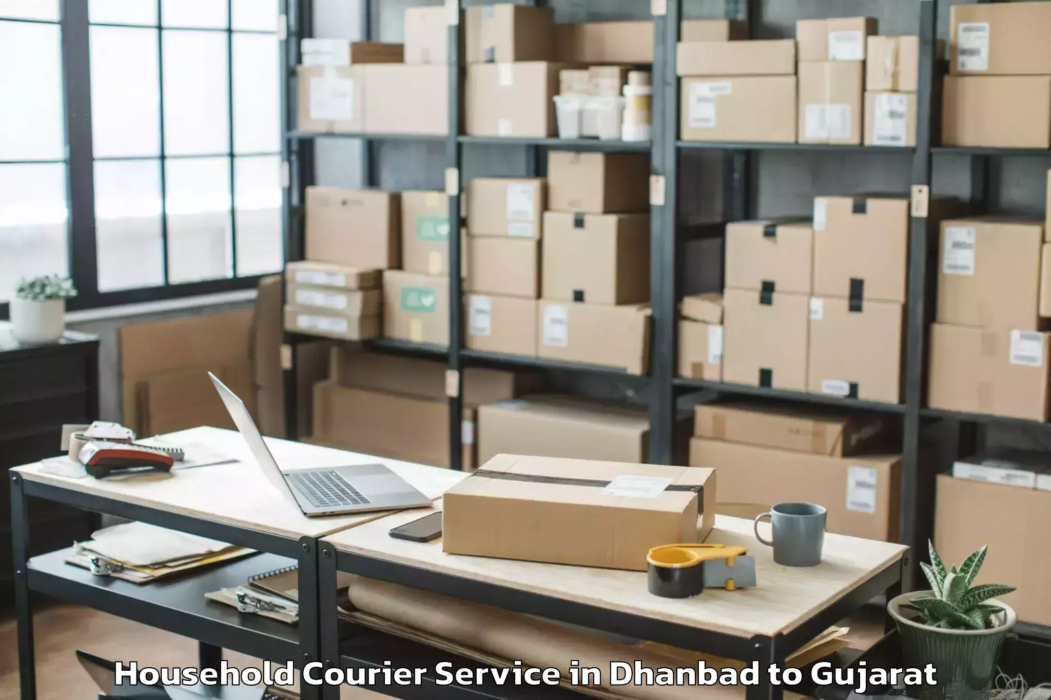 Efficient Dhanbad to Khambhaliya Household Courier